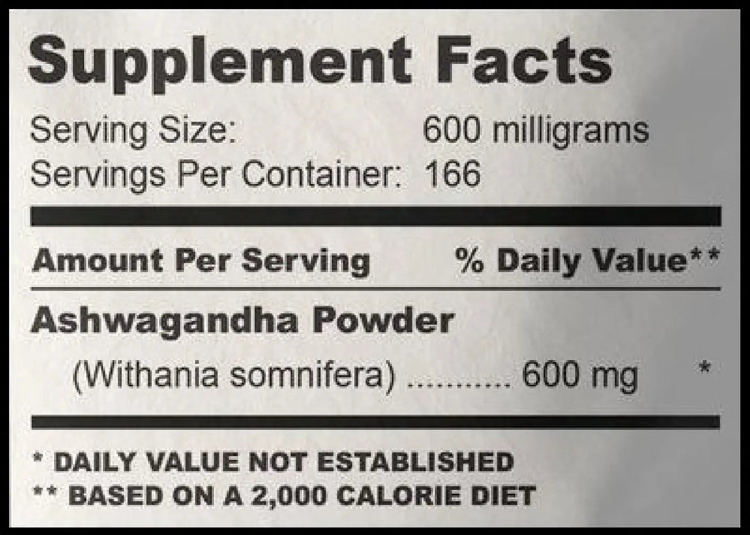 Ashwagandha Powder (Withania Somnifera) 100 Grams (3.53 oz.) - Henna Cosmetics