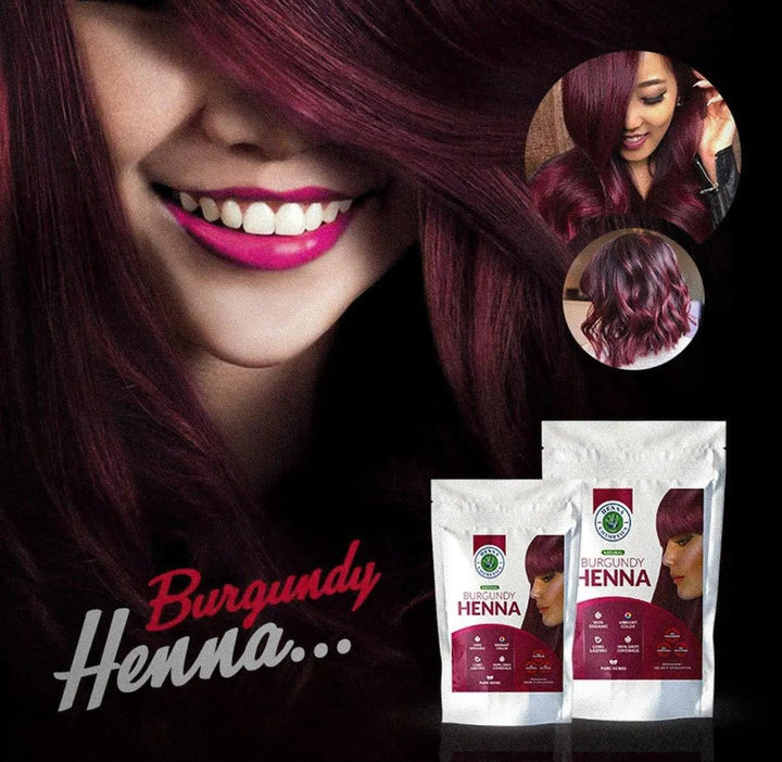 Black, Brown, Burgundy & Chestnut Henna Hair Dye  Mix | 50 Grams (1.7 oz.) | 100% Natural Hair Coloring - Henna Cosmetics