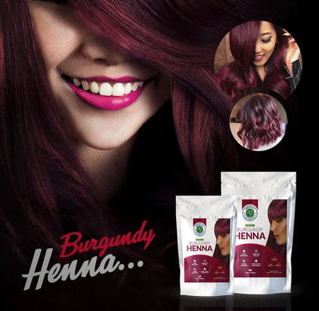 Black, Brown, Burgundy & Chestnut Henna Hair Dye  Mix | 50 Grams (1.7 oz.) | 100% Natural Hair Coloring - Henna Cosmetics