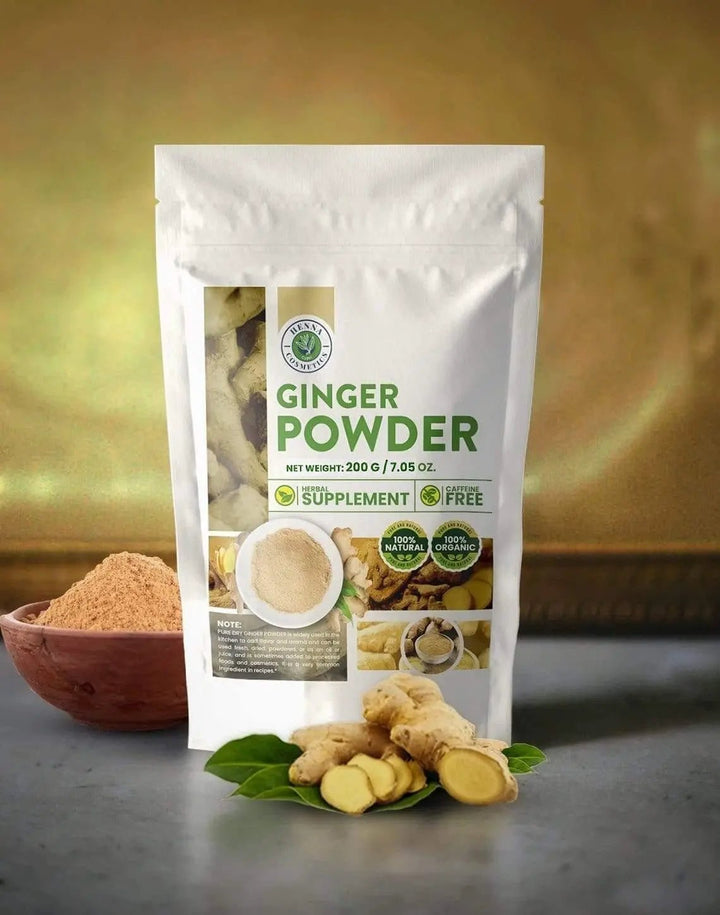 Ginger Powder 200 Grams (7.05 oz.) Spice and Herbal Supplement - Henna Cosmetics