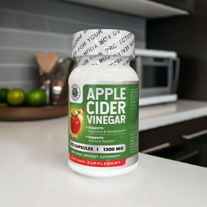 ACV Apple Cider Vinegar Capsules 1300 mg per Serving - Supports Weight Management, Detox & Digestion - Enhanced with Cayenne Pepper & Ginger - Non-GMO, Gluten-Free, 120 Capsules - Henna Cosmetics