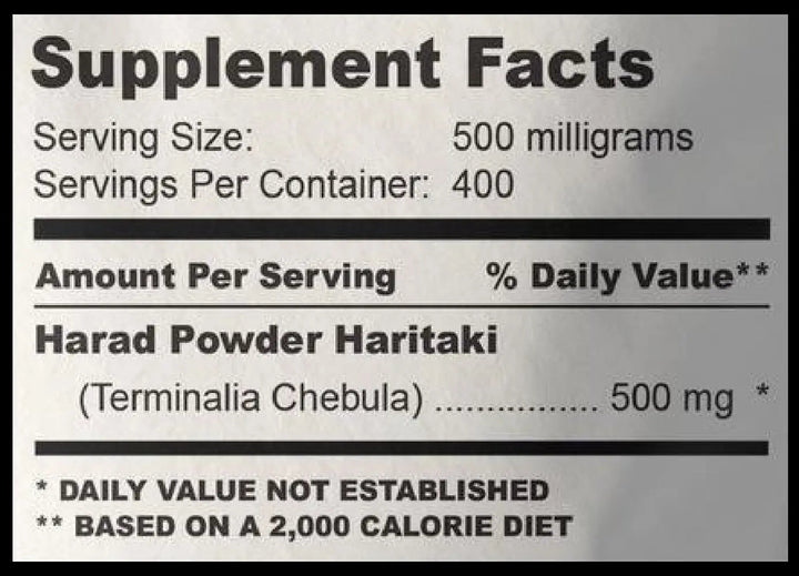 Harad Powder 200 Grams (7.05 oz.) Herbal Supplement - Henna Cosmetics