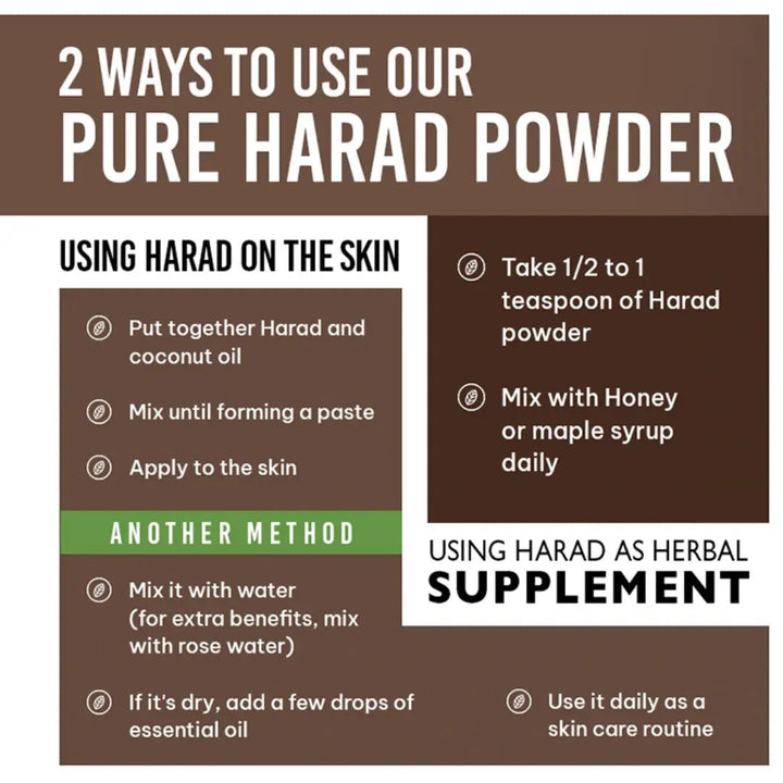 Harad Powder 200 Grams (7.05 oz.) Herbal Supplement - Henna Cosmetics