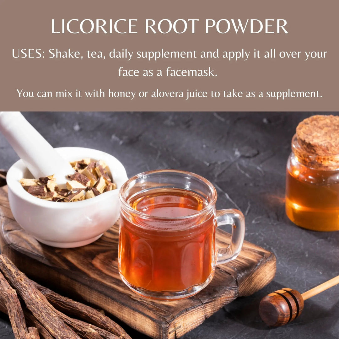 Licorice Root Powder (Mulethi) 100 Grams (3.53 oz.) Herbal Supplement - Henna Cosmetics