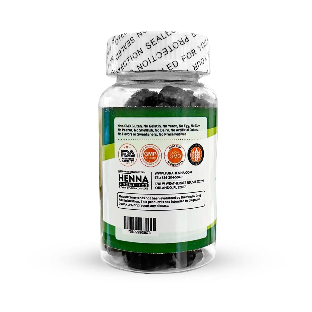 Mushroom Gummies Supplement - 10 Mushrooms Blend including Lion's Mane, Reishi, Cordyceps - Henna Cosmetics