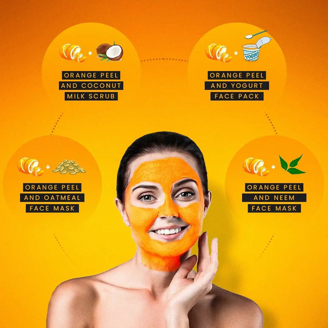 Orange Peel Powder 200 Grams (7.05 oz.)Herbal Supplement for Hair and Skin - Henna Cosmetics