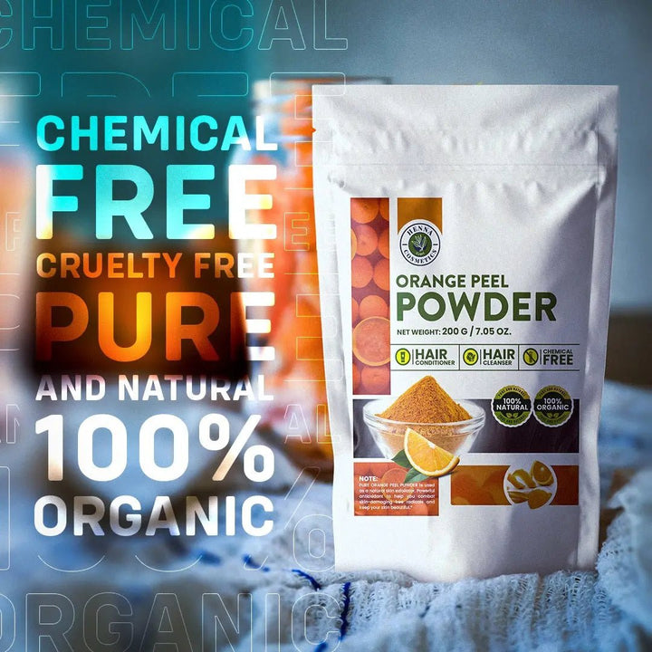 Orange Peel Powder 200 Grams (7.05 oz.)Herbal Supplement for Hair and Skin - Henna Cosmetics