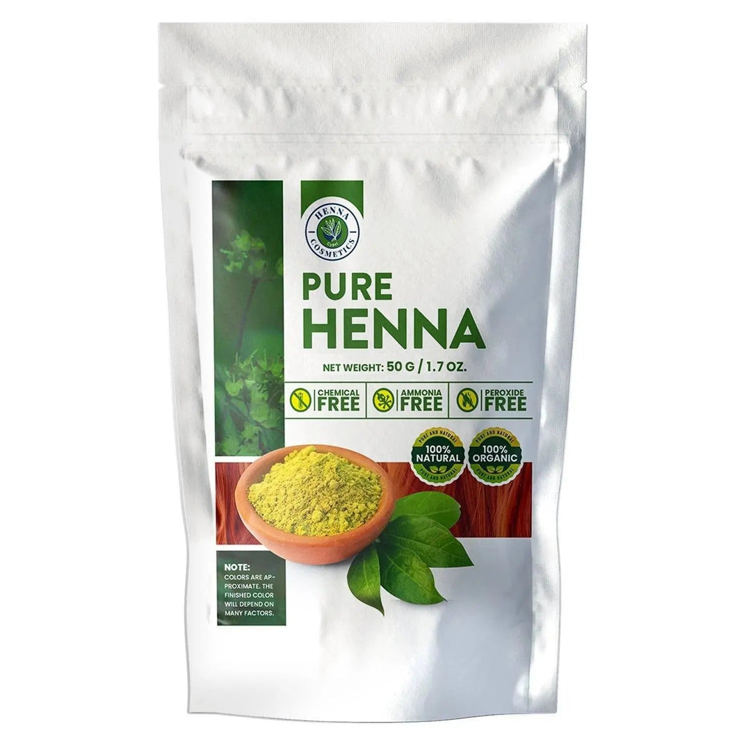 Pure Henna Powder For Hair Dye 50 Grams (1.76 Oz) Color: Brown, Red - Henna Cosmetics