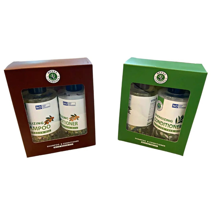 Tea Tree Oil Shampoo and Conditioner Set | Sulfate Free, Paraben Free  | 10.4 FL oz. Each - Henna Cosmetics