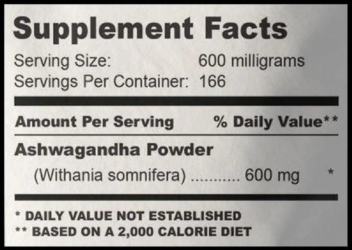 Ashwagandha Powder (Withania Somnifera) 100 Grams (3.53 oz.)