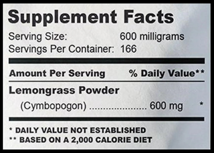 Lemongrass Powder 100 Grams (3.53 oz)  Herbal Supplement