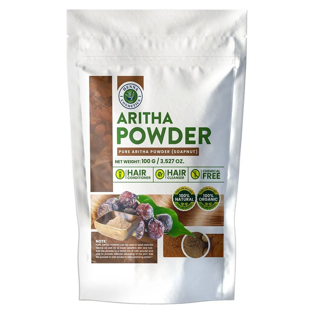 Soapnut Powder (Aritha) 100 Grams (3.23 oz.)  Hair & Skin Conditioner and Cleanser - Henna Cosmetics