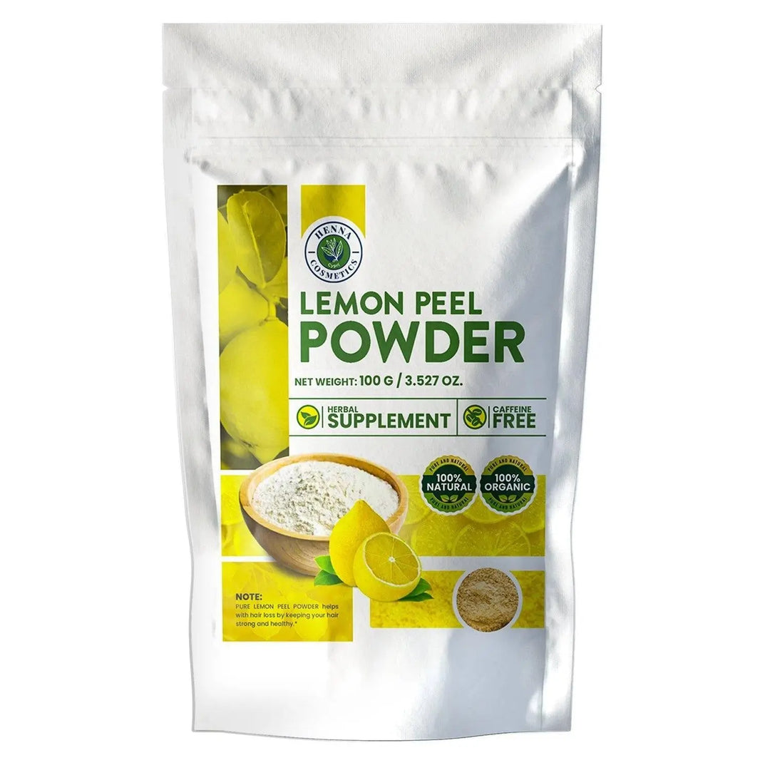 Lemon Peel Powder 100 Grams (3.53 Oz.) Skin and Hair Supplement - Henna Cosmetics