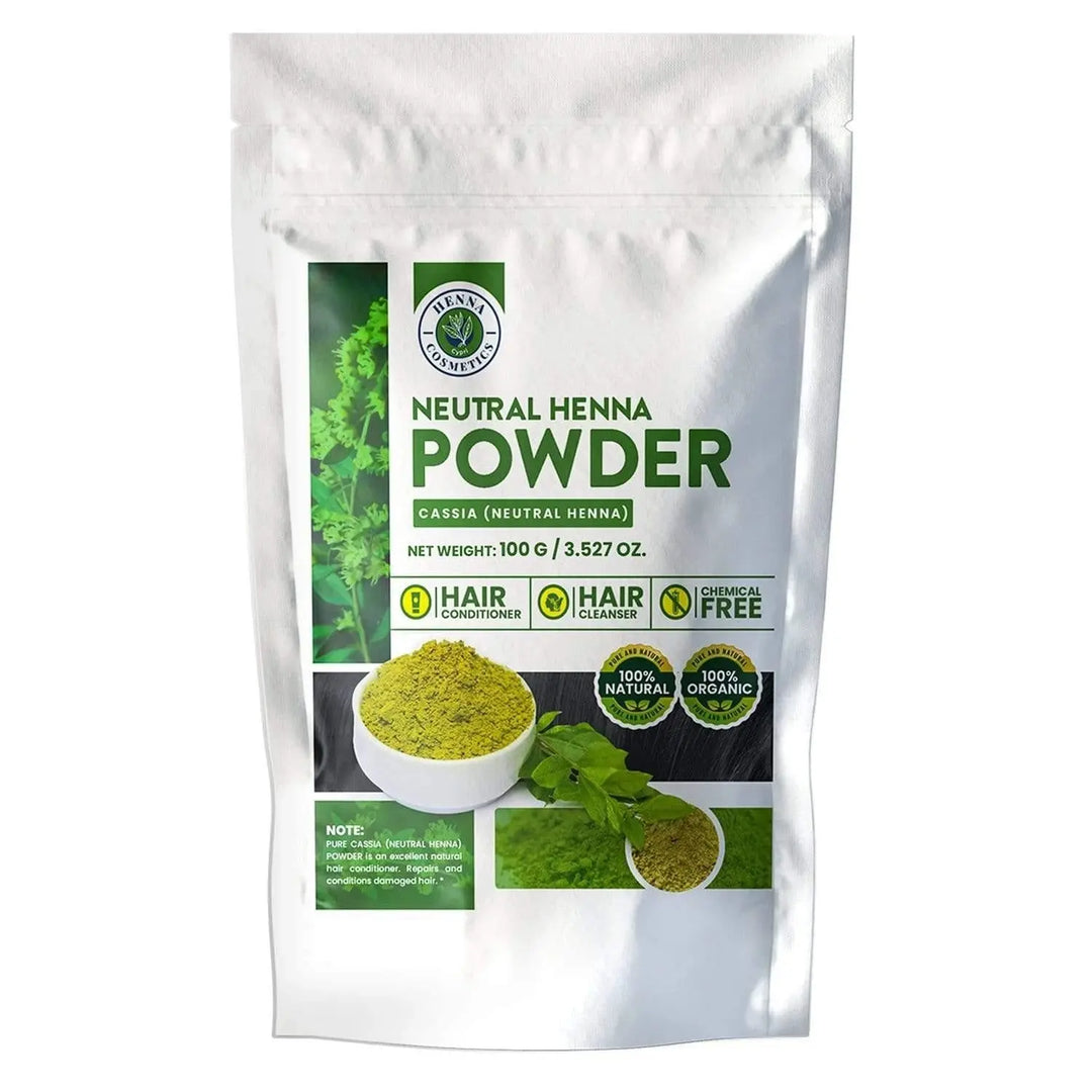Cassia Obovata (Neutral Henna) Powder 100 Grams (3.53 oz.) Colorless Henna Hair Conditioner