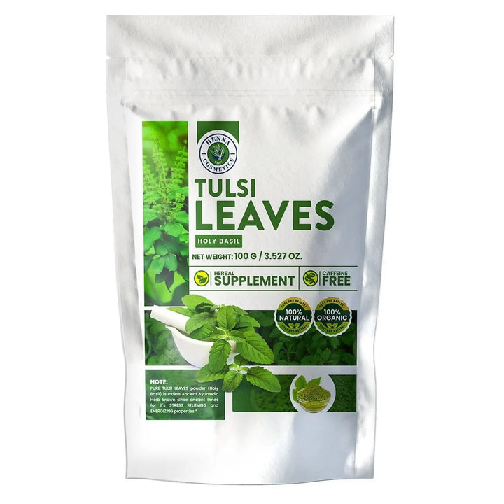 Tulsi Leaves Powder (Holy Basil) 100 Grams (3.53 oz.) Herbal Supplement
