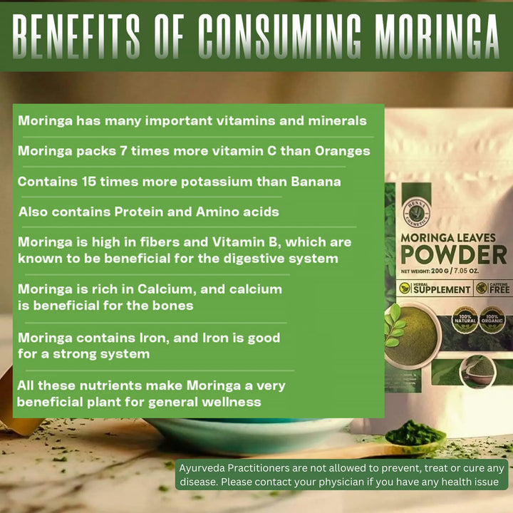 Moringa Oleifera 180 Capsules - Energy, Metabolism and Immune Support